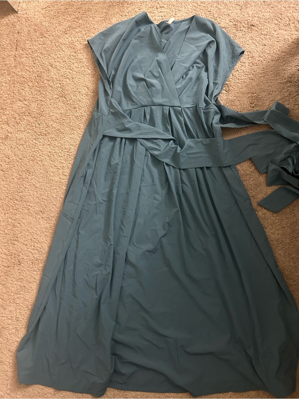 NWT Halara Breezeful Wrap Midi Dress - Blue - Size 1X - Picture 7 of 15